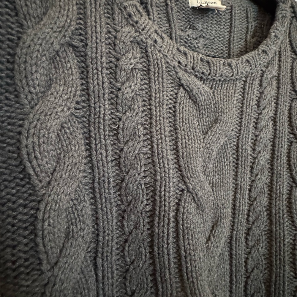 LL Bean Cable Knit Sweater - Picture 2 of 4